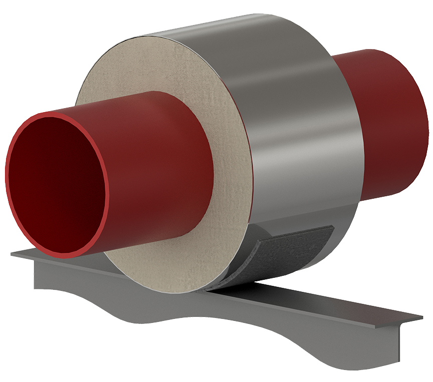 HF-5000 High Temperature Flat Surface Base Pipe Support