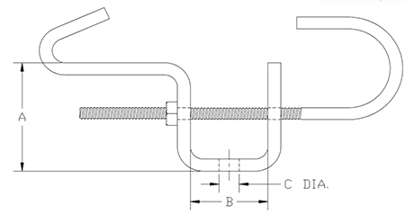 adjustable beam clamp drawing