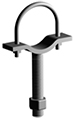 adjustable pipe stanchion saddle with u-bolt