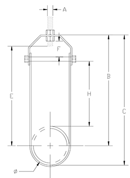 clevis hanger insulated drawing