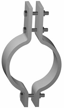 Nonstandard three bolt pipe clamp