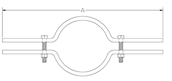 riser pipe clamp drawing