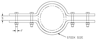 riser pipe clamp standard drawing