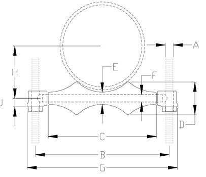 single pipe roll support drawing