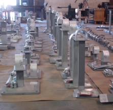 Steel Fabricated Pipe Guides with Hold-Down Supports