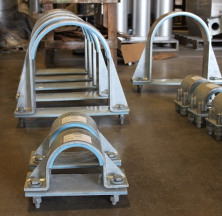 Hold Down Pipe Clamps in Various Sizes
