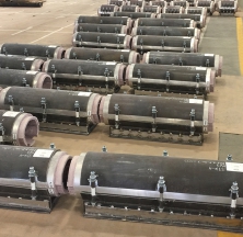 PyroWrap Pipe Supports on the Assembly Floor