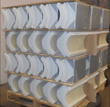 Polyurethane Insul-Guides on the Shipping Floor