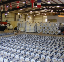 Polyurethane Pipe Supports on the Assembly Floor at the Brittmoore Rilco Shop